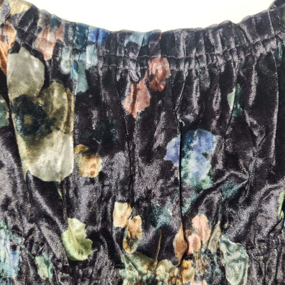 Anthropologie Hutch Velvet Floral Puff-Sleeved Blouse XL Retails $158 Whimsigoth - Picture 6 of 13